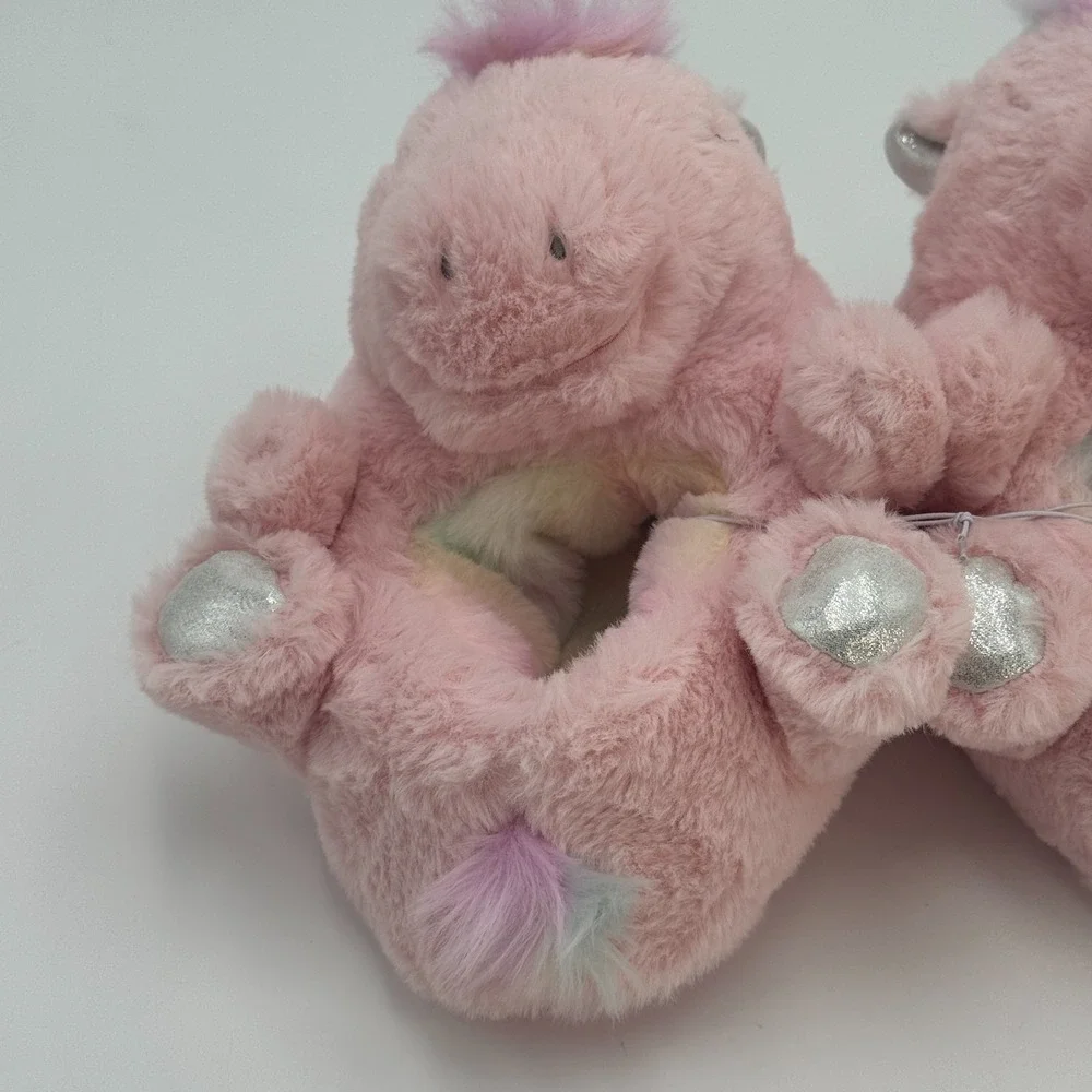 New With Tags Cat & Jack Girls Pink Unicorn Slippers Size Small 13-1 NIB Kids